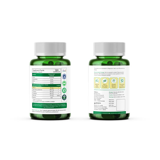 Adhyaveda Organic Melatonin with Tagar & Vitamin B6 | 60 Veg Capsules | Wellness & Sleep Support | Non-habit forming & Safe