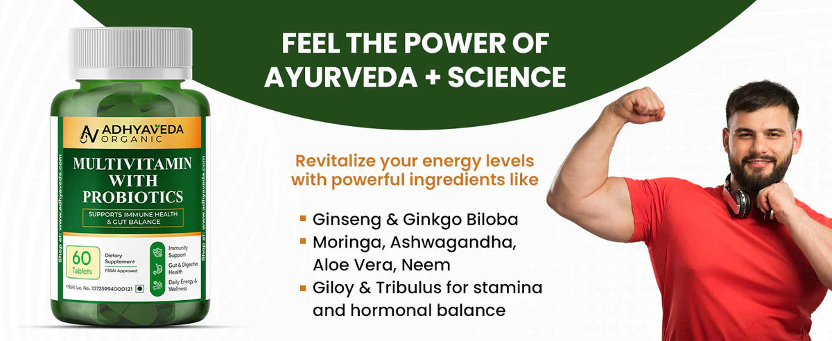 Adhyaveda Multivitamin with Probiotics: A Complete Guide to Daily Nutrition, Gut Health & Overall Wellness