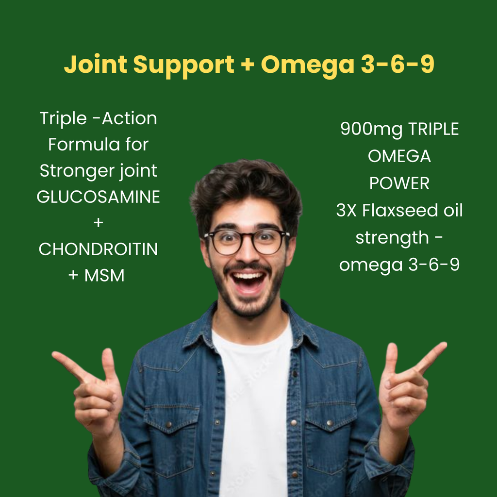 Adhyaveda Joint & Essential Wellness Combo | Plant-Based Omega 3-6-9 & Daily Nutrition Support | 120 Tablets & Soft Capsules