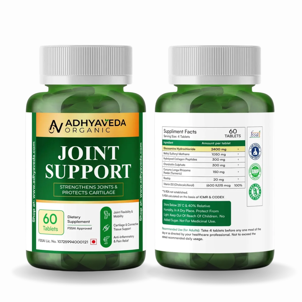 Adhyaveda Calcium Magnesium Zinc | Plant-Based Daily Nutrition Supplement | With Vitamin D3, B12, K2 & Botanical Blend | Sugar-Free | 120 Tablets