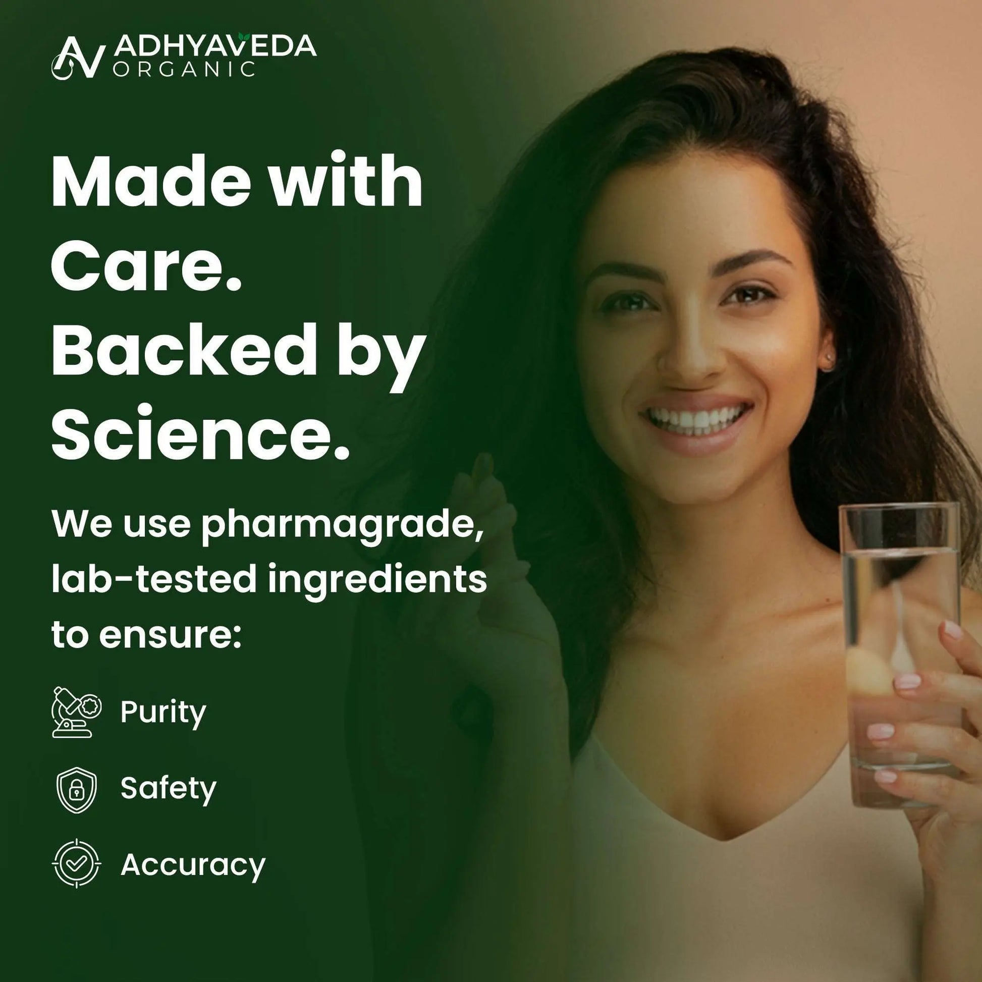 Adhyaveda L-Glutathione | Vitamin C, Amla, Grape Seed & Zinc | Skin Brightening, Antioxidant | 120 Vegan Capsules | Cellular Detox Formula - Adhyaveda