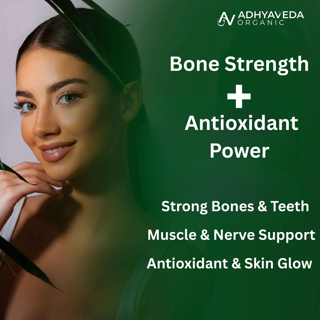 Adhyaveda Glow & Daily Wellness Combo | L-Glutathione + Calcium Magnesium Zinc with D3, B12 & K2 | Plant-Based Daily Nutrition Support | 120 Count