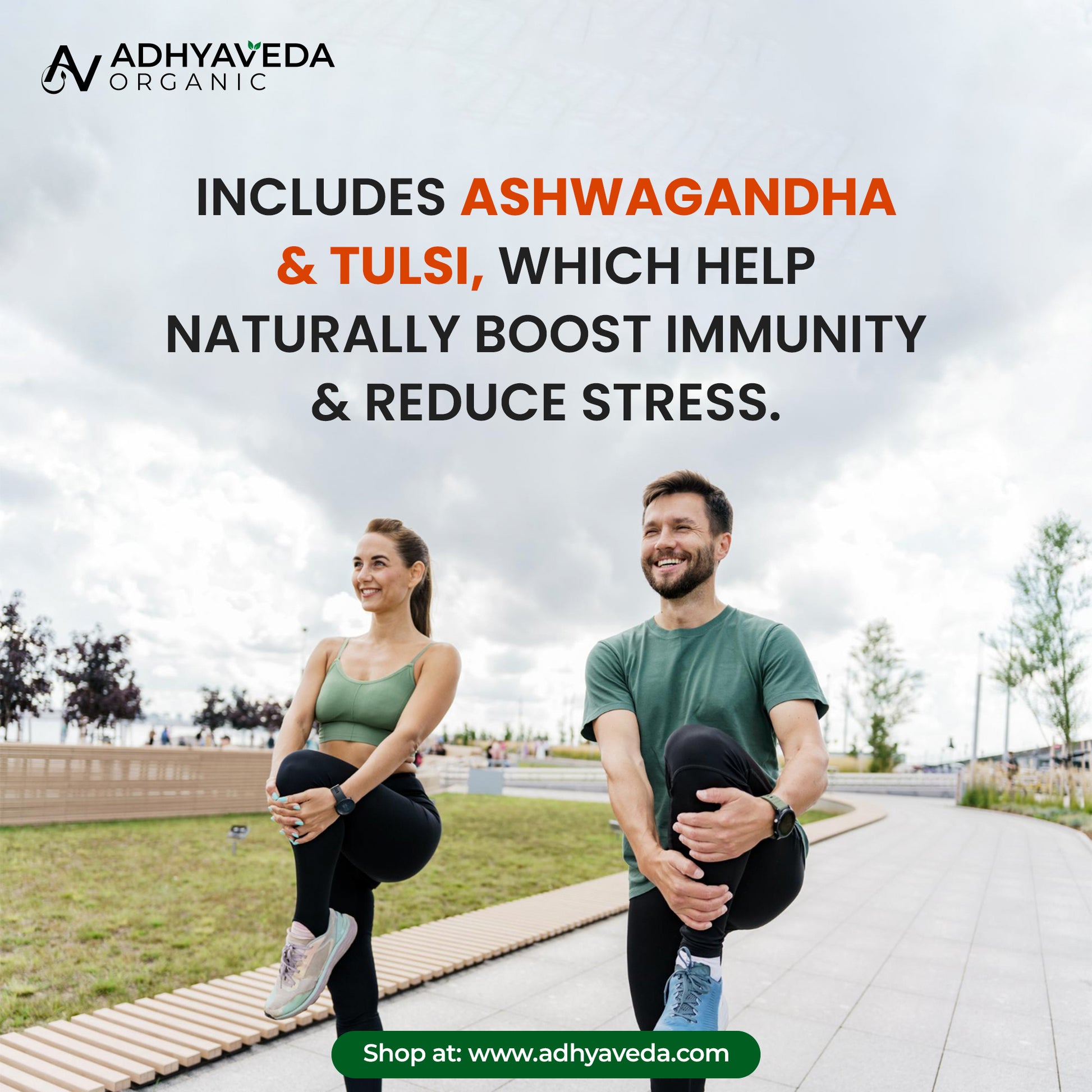 Adhyaveda Organic Calcium, Magnesium & Zinc | With Vitamin D3, B12 & K2 | Bone & Joint Support | 60 Veg Tablets | Adhyaveda Organic Calcium