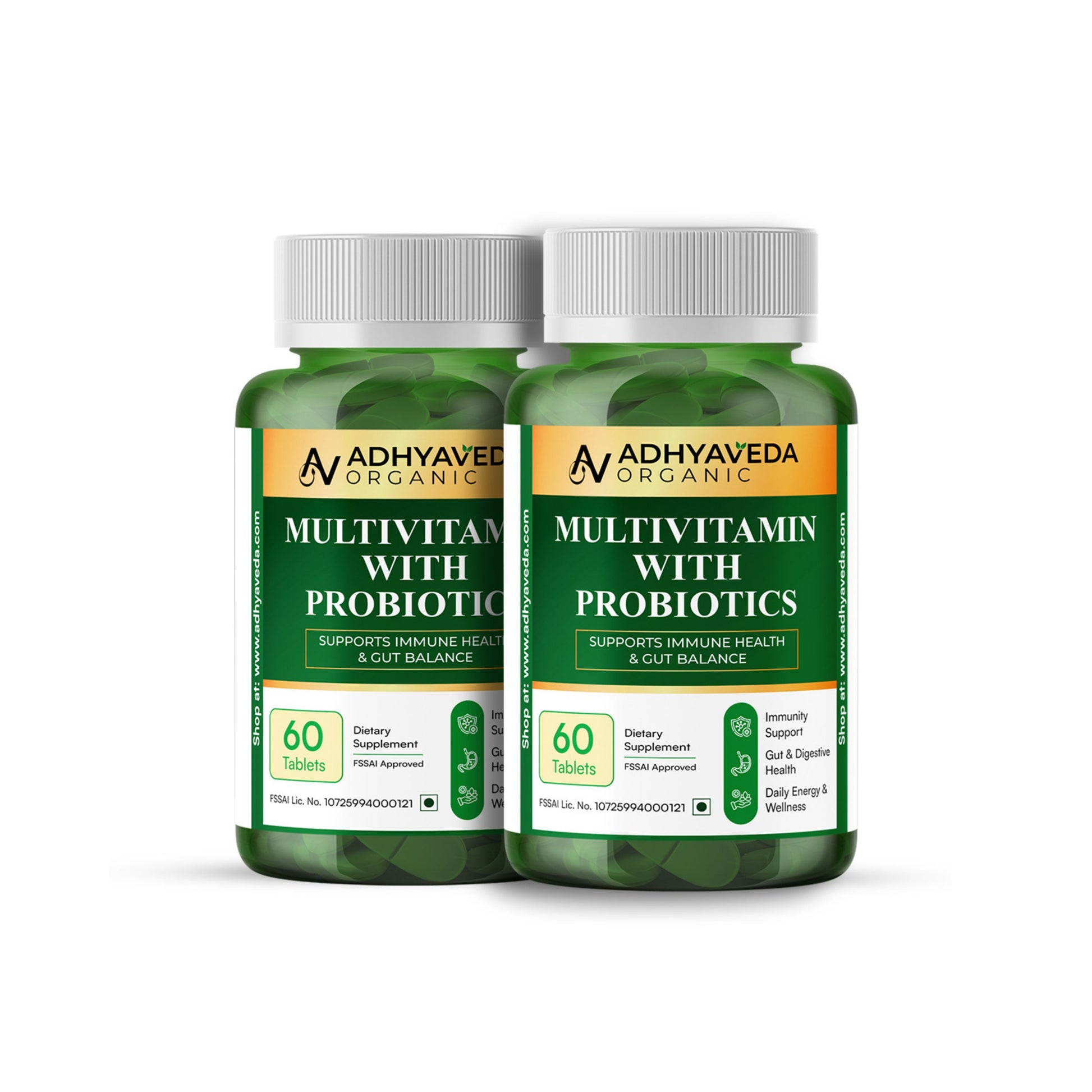 Adhyaveda Multivitamin With Probiotics Support Immune Health and Gut Balance
