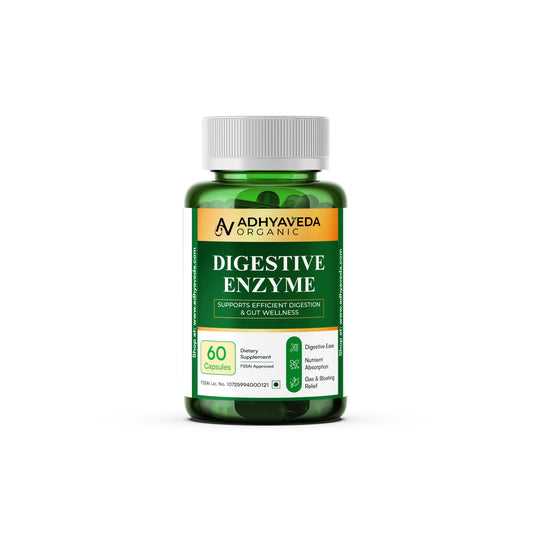 Adhyaveda Digestive Enzyme Capsules | Gut Health, Bloating & Indigestion Relief