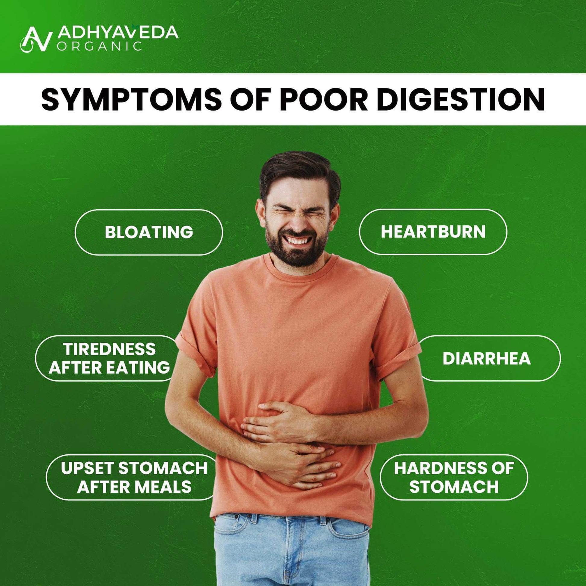 Adhyaveda Digestive Enzyme | Gut Health, Nutrient Absorption & Relief from Gas, Bloating & Indigestion | Sugar-free | 120 Capsules - Adhyaveda