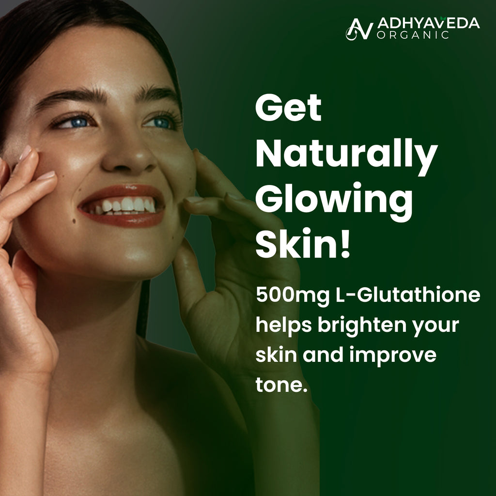 Adhyaveda L-Glutathione | Skin Brightening, Detox & Antioxidant Supplement