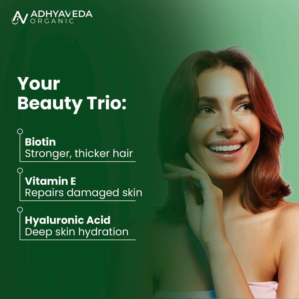 Adhyaveda L-Glutathione | Vitamin C, Amla, Grape Seed & Zinc | Skin Br