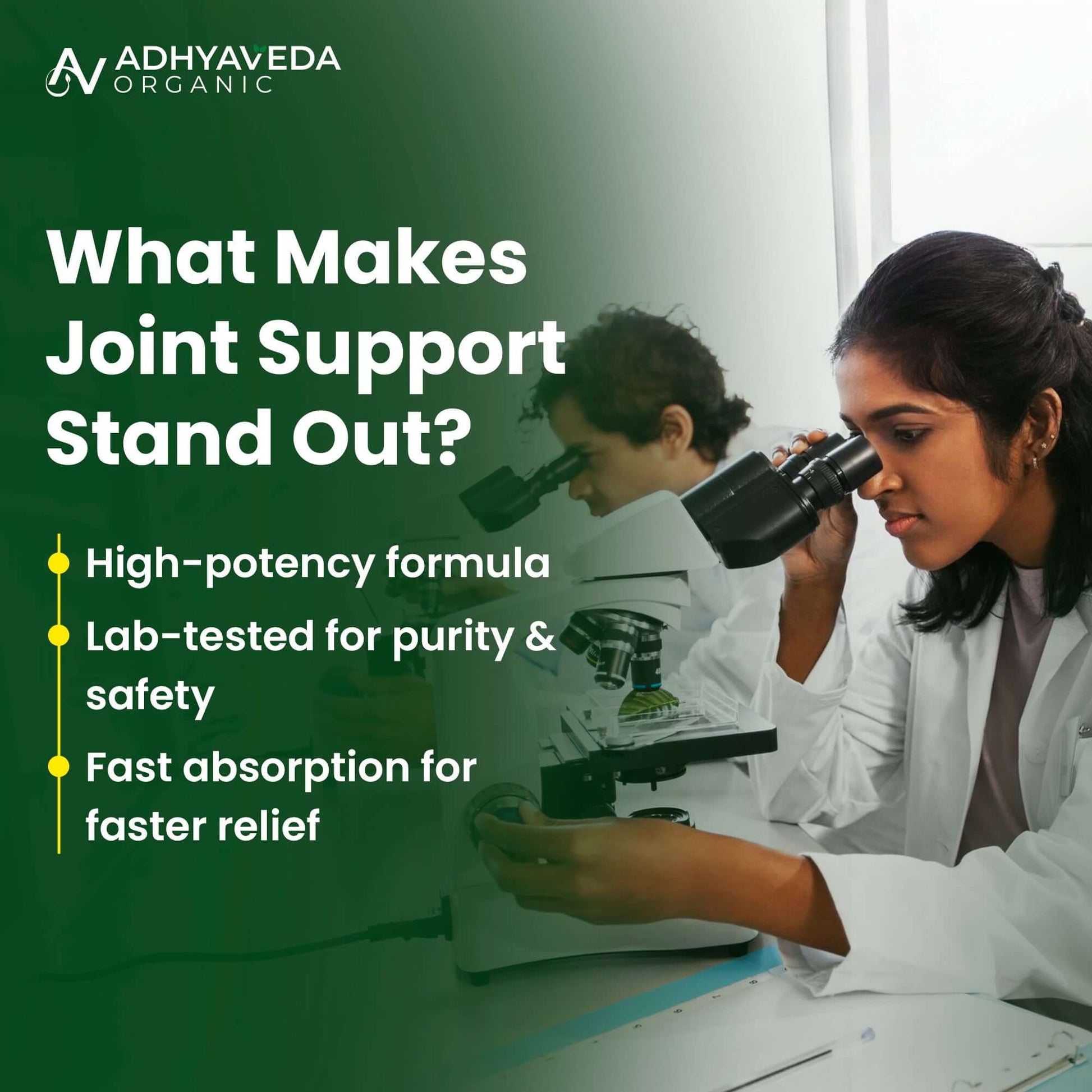 Adhyaveda Joint Support Tablets | Flexibility, Cartilage & Pain Relief Supplement