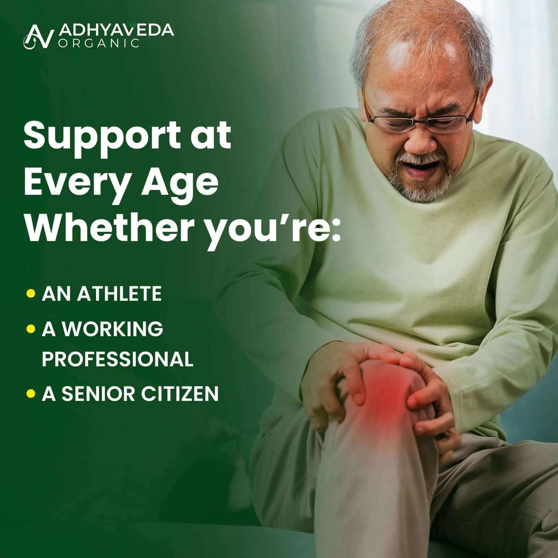 Adhyaveda Joint Support | Glucosamine, MSM, Collagen, Boswellia & Turmeric | Flexibility & Pain Relief Supplement | 120 Tablets - Adhyaveda