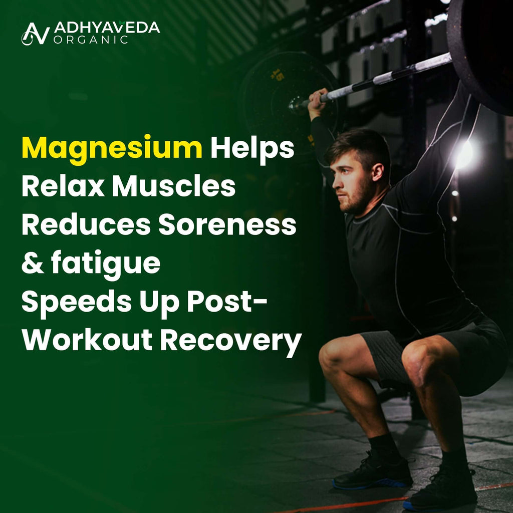 Adhyaveda Magnesium Glycinate Capsules | Muscle Relaxation, Sleep & Nerve Function