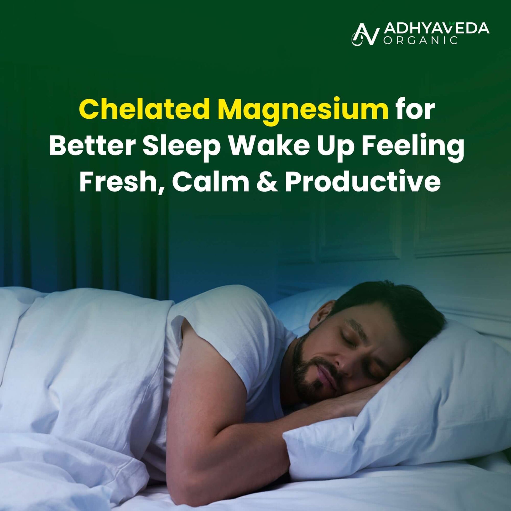 Adhyaveda Magnesium Glycinate Capsules | Muscle Relaxation, Sleep & Nerve Function